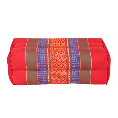 ANADEO YogaProducts Standard - Cuscino Zafu Yoga e Meditazione Standard - Kapok 100% Naturale ad Alta densità - Comfort e fermezza - Stabilità del Sedile - Rosso Arancio - X1