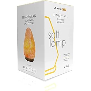 SourceDIY 2-3 Kg Salt Lamp- Pink Crystal Light Home Decor Accessory with Button Control and British Style Electric Plug…