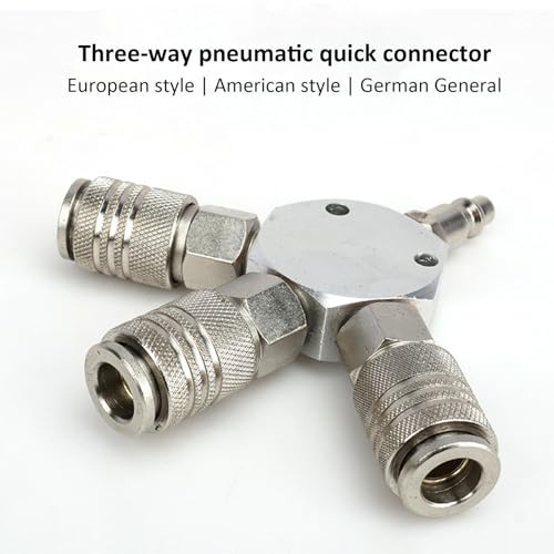 Accesorios de conexión rápida de 3 vías resistentes para compresor 6