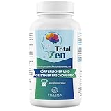 TOTAL ZEN Nahrungsergänzungsmittel mit Ashwagandha ksm-66, Rhodiola und Bacopa Monnieri, Gedächtnis Kapseln, anti stress, innere ruhe, gedächtnis tabletten, focus supplements gegen Müdigkeit und Angst