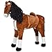 Pink Papaya Cavallo di Peluche XXL, Cavallo Anna 105 cm, Cavallo Giocattolo trasporta 100 kg.