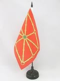 Acabados : AZ FLAG Bandera de Mesa de NAVARRA INDEPENDENTISTA 21x14cm - BANDERINA de DESPACHO EGIONALISMO Navarro 14 x 21 cm