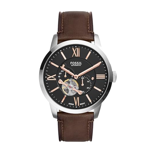 Fossil Men's Townsman 44mm Automatic Watches for Men, Skeleton Wa...