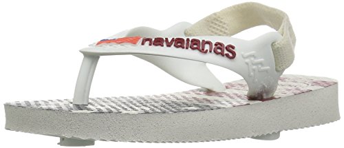 Havaianas Baby USA SANDAL WHITE, 21 BR (7 M US Toddler)