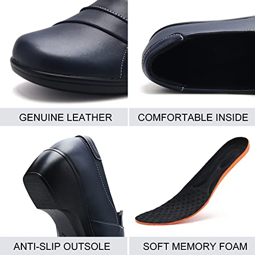 Image of UZB Loafers for Women Dress Shoes Low Heel Slip On Shoes Casual Work Office Dressy Shoes