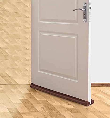 FitsFlair Door Seal-Pack of 1 Seal Brown Sealing Strip Draft Stopper 37-inch Under Adjustable Door Draft Blocker Insulator Isolation The Light and Smell, Washable