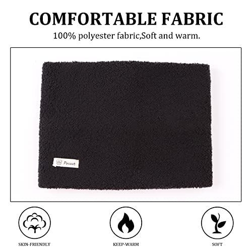 Zsedrut Fleece Warm Kids Scarf Thick Velvet Boys Girls Round Scarves Toddler Kids Winter Neck Warmer (Black-1Pcs) #TOP1