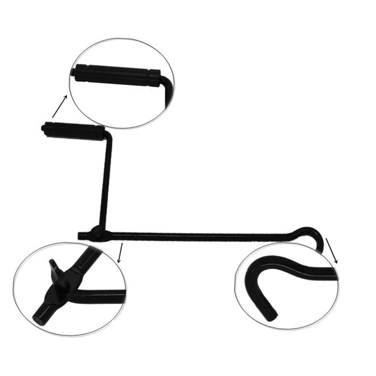 SUPVOX Maniglie per Cric a Forbice Pieghevoli in Metallo 2 Pezzi, Accessorio Facile per Cambiare Pneumatici Auto, Compatibile Cric per Auto in Natura