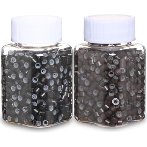 2000pcs 5mm Hair Extension Beads Black&DarkBrown Cover