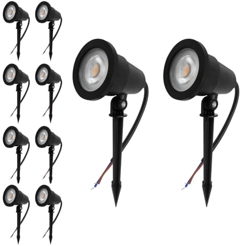 Kit 35 Espetos De Jardim Branco Quente 7W 3000K IP65 Bivolt À Prova D'água