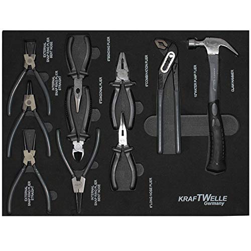 Werkzeugwagen Werkstattwagen KRAFTWELLE 7 Schubladen 6 komplett gefüllt mit Werkzeuge – Werkzeugkasten fahrbar mit Seitenfach – Bild 8