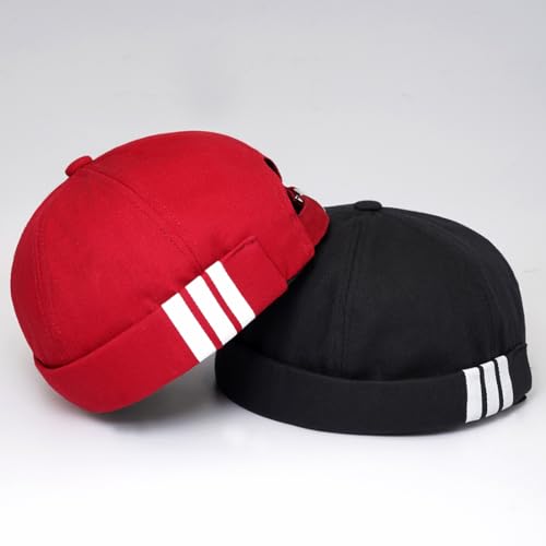 Image of Dome Brimless Hats for Women Men Beanie Docker Cap Sailor Skull Cap