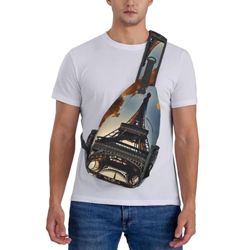 Mochila cruzada con diseño Torre Eiffel para adultos miniatura 7