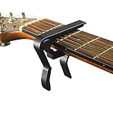 ♪ Hohe Leistung: Die kraftvolle Feder erzeugt einen perfekten Druck, sodass der Kapodaster die Saiten festhält und für einen klaren Ton sorgt.