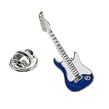 Cuff-Arts Pin Music Blue Guitar Lapel Pin Badges Buttons Pins with a Gift Box P10002