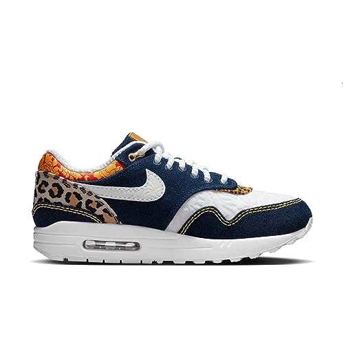 Nike Air MAX 1 Premium Uomini Sneakers Moda, Medio Bianco Blu Medium Blue White, 42 EU