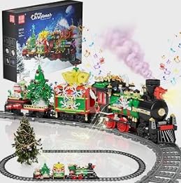 Eisenbahn Weihnachtszug Elektrische mit Dampfeffekt 52pcs