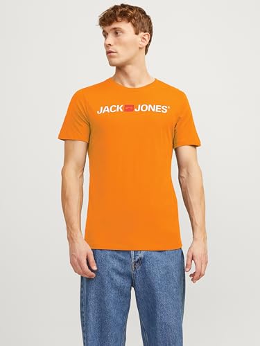 JACK & JONES Herren JJECORP Logo Tee SS Crew Neck, Dark Cheddar/White - REG, S – Ansicht 3