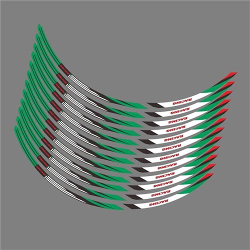 Autocollants roues moto anti-décollement pour jantes Ducati Multistrada V2 S vert