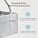 HIPHOP PANDA 2-Pack Diaper Caddy Organizer - Nursery Storage Bin & Car Organizer for Diapers, Wipes, and Baby Essentials - Dual-Color Solid Set (Grey/Oatmeal), Regular Size