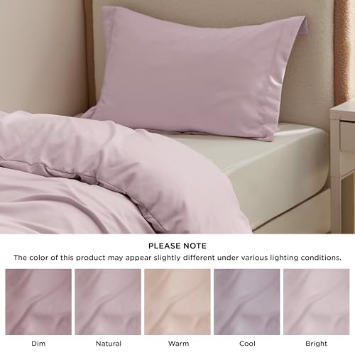 Image of Bedsure Twin /Twin XL Duvet Cover, Double Brushed Bedding Set, Pink Mocha | For Kids & Adults, 68 inchx90 inch Comforter Cover, Hotel Luxury, All Season, Breathable, Easy Care, Lightweight, Zipper Closure