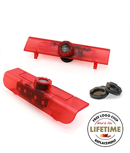 Wind Fire M011- Nissan/Infiniti -No Drilling Changeable Courtesy Ghost Shadow Lights - Lifetime FREE logo chips replacement 2-pc set