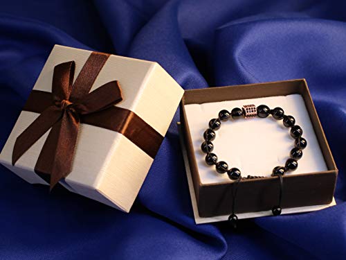 Coai Cz Paved Black Tourmaline Women's Crystal Bracelet #TOP6