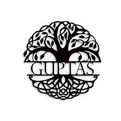 Image of ZOCI VOCI Personalized Name Plate for Home Entrance Outdoor - Acrylic Body, Waterproof | Designer Door Plates for Flat, Bungalow & Apartment - Customized (10 INCH DIA, Bodhi Tree)