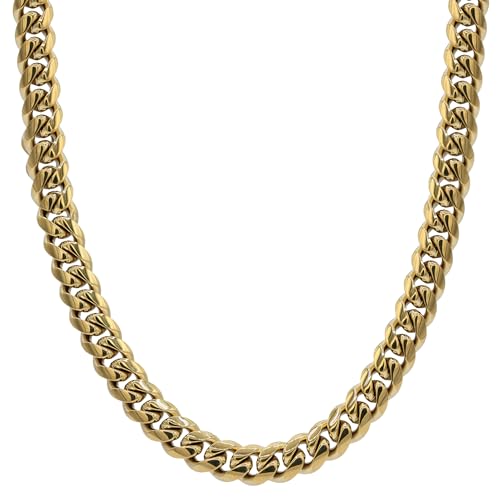 GLD Cuban Link Chain for Men and Women - Gold-Plated Miami Cuban Chain with Premium Storage Travel Pouch - Snatch-Proof Clasp, Sweat-Proof and Fade-Resistant - Lifetime Quality, Designed in Miami