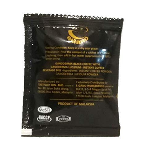 Ganoderma black coffee Egano con extracto puro en sobres individuales 6