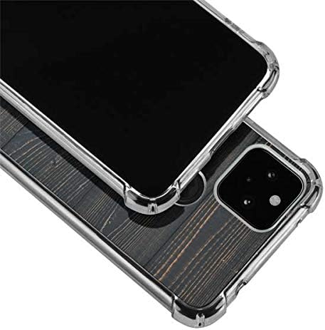 Skinit Clear Phone Case Compatible with Google Pixel 4a 5G - Black Painted Wood Design