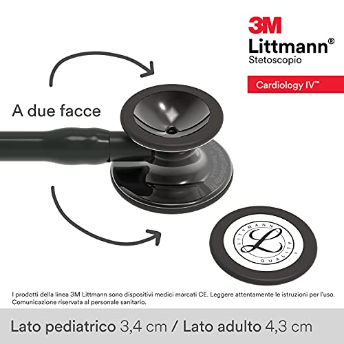 Image of 3M Littmann Cardiology IV Diagnostic Stethoscope, 6232, More Than 2X as Loud, Weighs Less, Stainless Steel High Polish Smoke-Finish Chestpiece, 27 inch Black Tube, Stem, and Headset(Pack of 3)