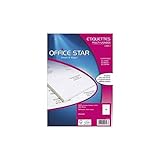  OFFICE STAR Lot de 3 Boîtes de 1600 étiquettes multi-usage blanches 99,1 x 33,9 mm