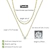 Tewiky Dainty Layered 14K Gold Plated Cubic Zirconia Necklace for Women, Simple Solitaire Pendant Chain Choker Necklaces Set Cute CZ Trendys Gold Jewelry Gift #3