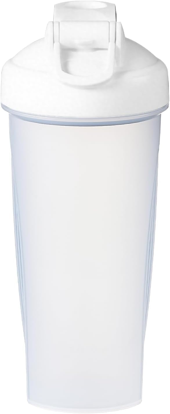Portable Blender 600ml – Leakproof BPA-Free for Shakes, Smoothies and Protein Powders, Durable Flip Lid & Measurement Markings – Ideal for Protein Powder, Gym, Fitness & Travel – Pure White