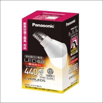 Amazon Co Jp Panasonic Lda6l H E17 Bh S Led Light Bulb Compatible With Insulation Fixtures 6 4w Bulb Color Equivalent For Diagonal Mounting E17 Base Krypton Bulb Equivalent To 40w Kitchen Housewares