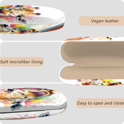 Image of Eyeglasses Case Hard Shell Protective Case for Glasses Eyeglass Box with Cleaning Cloth for Boys Men Man Cute Aesthetic