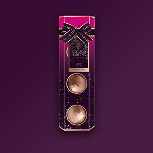 Baylis & Harding Wild Fig & Pomegranate Luxury Bath Bomb Fizzers Trio Gift Set (Pack of 1) - Vegan Friendly - Image 3