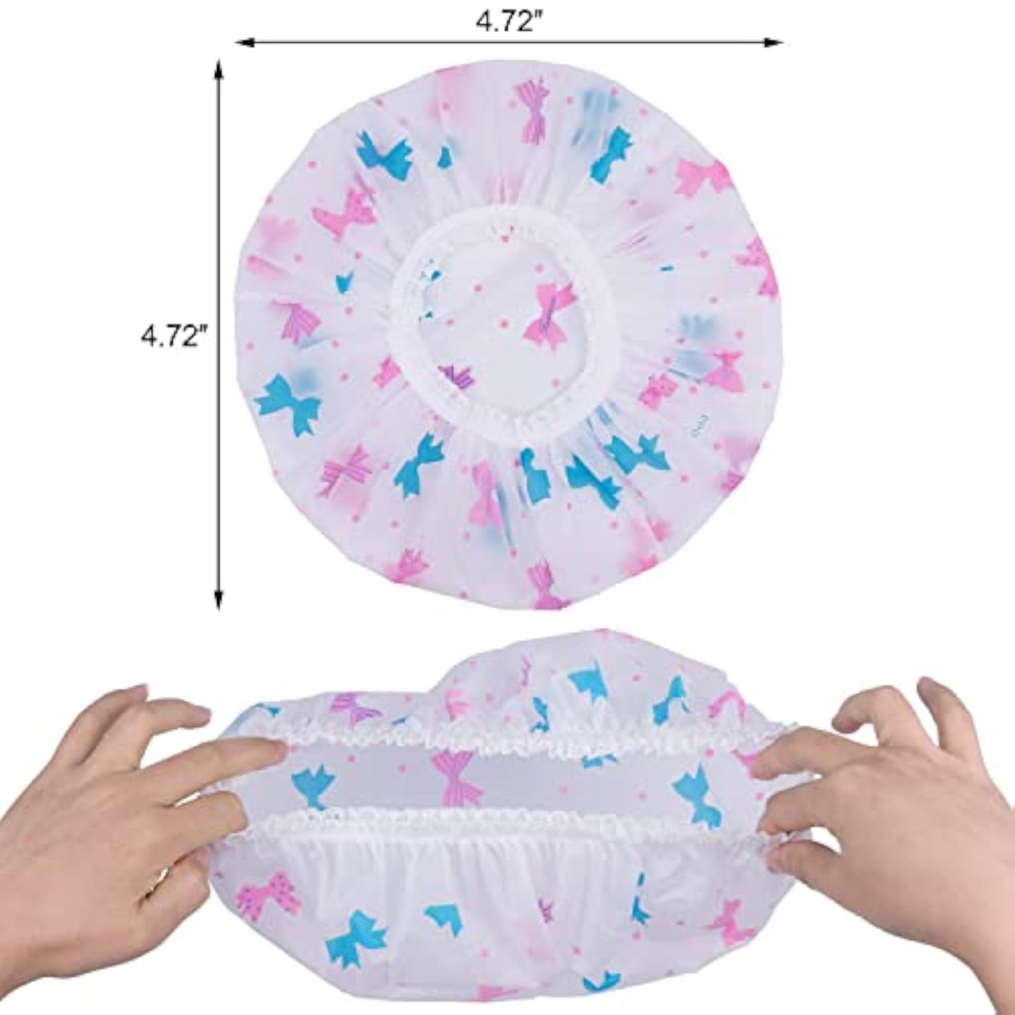 Shower Cap for Women & Men - Reusable Bathing Caps