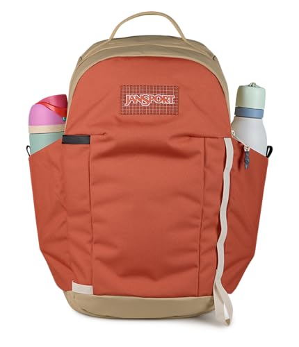 Image of JanSport 26L All Around Pack - 15 inch Laptop Sleeve, Dune Red | Versatile Rucksack w /Hydration Sleeve, Reflective Accents & Safety Whistle