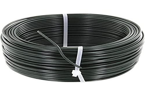 Fil de tension galvanisé plastifié - Longueur 100 m - Diamètre 2,7 mm - Vert