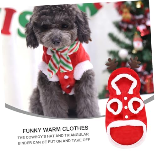 Disfraz de reno para perro pequeño talla XS rojo miniatura 6
