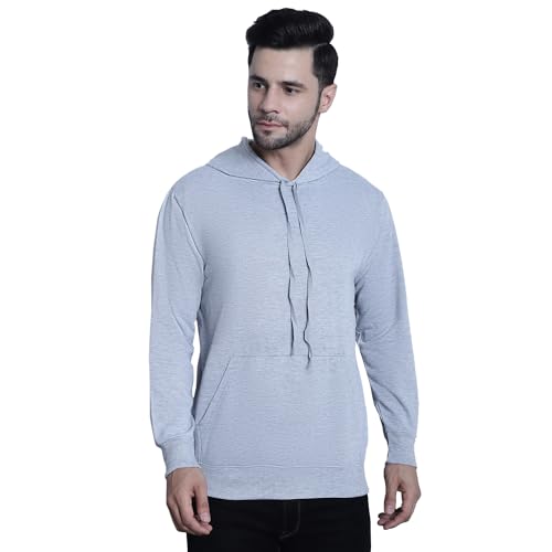 Image of Mack Jonney Solid Hooded Cotton Fleece Sweatshirt for Men (Pack of 2)-MACK50923