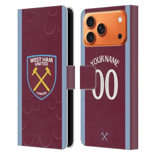 Étui portefeuille iPhone 17 Pro Max West Ham maillot domicile pour supporter
