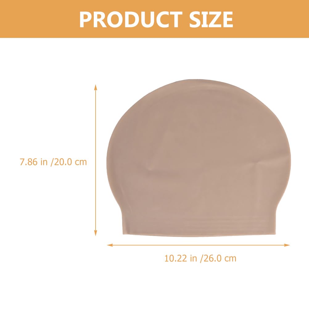 MERRYHAPY Latex Bald Cap 2-Pack Stretchy Fake Scalp Hood Bald Head Cover for Halloween Cosplay Costume Party Accessory