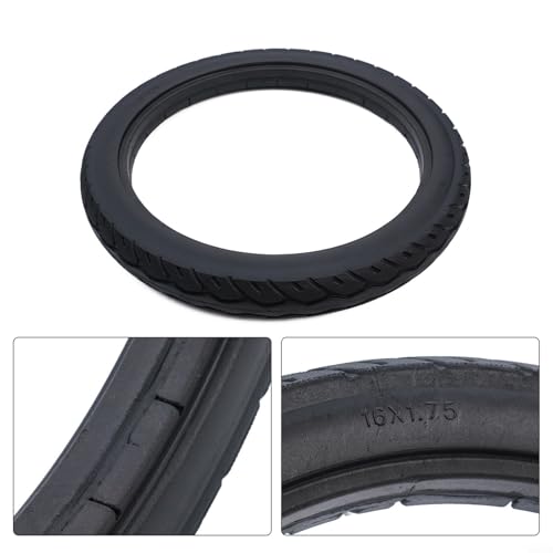 Neumático de 16 pulgadas Honseadek 16x1.75 para circular sin aire en ciudad con bicicleta urbana 5