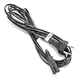 vhbw Netzkabel Kabel für Kaltgeräte Stromkabel Schutzkontaktstecker C7 Buchse 3m für PC Monitor Computer Drucker usw.