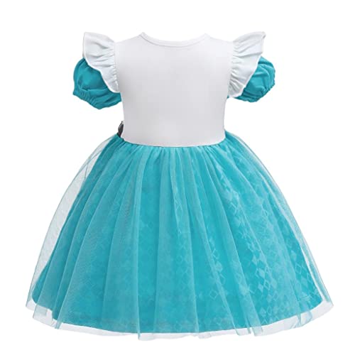 Lito Angels Alice in Wonderland Princess Fancy Tulle Dress Costume with White Apron and Hair Hoop for Kids Girls Age 2-3 Years - Image 2