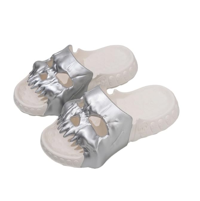 Tapatuli Skull Slide Sandals for Men and Women, Comfortable Footbed Sandals for Beach, Pool, Spa, Shower, Open Toe Slippers