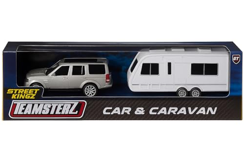 Celino® Jouet de voiture et caravane moulé sous pression pour enfants et garçons Argenté
